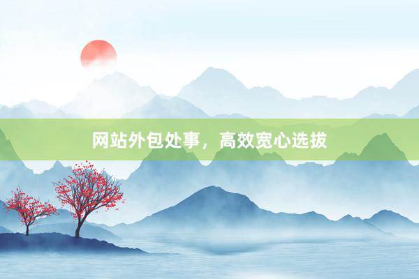 网站外包处事，高效宽心选拔